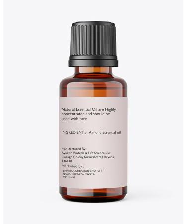Bhavika Creation Almond Essential Oil 1.01 fl oz Brown/Orange - Buy Online on GoSupps.com