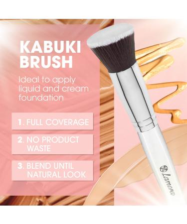 6-Piece Foundation Blush Powder Brush Set - Top-Quality Synthetic Bristles - Essential Makeup Kit - Buy Online on GoSupps.com