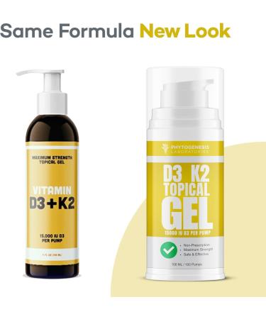 Androgenesis Vitamin D3 K2 Maximum Strength Topical Gel - 15000+ IU Per Pump - Buy Online on GoSupps.com