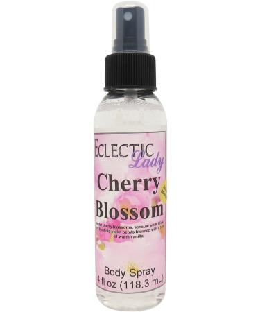 Cherry Blossom Body Spray (Double Strength) 4 ounces Body Mist for Women with Clean Light & Gentle Fragrance Long Lasting Perfume with Comforting Scent for Men & Women Cologne with Soft Subtle 4 Fluid Ounces (Double Strength)