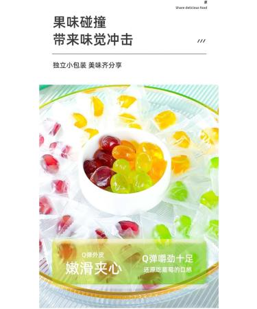 8 types Peeling Fruit Gummies Peelable watermelon Fudge Grape Lychee Orange Flavored Soft Candy Chewing Candy Chinese Sweets Dessert Healthy and nutritious candies Gift (Mixed flavor 10bag) Mixed flavor 10bag - Buy Online on GoSupps.com