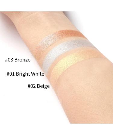 Boobeen Highlighter & Glow Stick Shimmer Cream - Waterproof & Long-lasting Face Glitter Makeup Stick - 01 Bright White - Buy Online on GoSupps.com