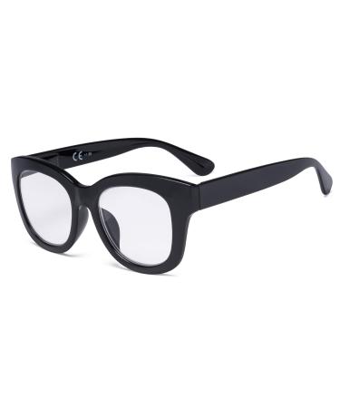 Eyekepper Oversized Reading Glasses - Retro Reader Glasses for Women Reading +0.50 Black