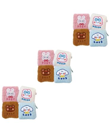 Healeved 12 pcs storage bag for women's bandages Reusable pads for women bag for the first period tampon bag for the handbag cartoon girl monthly package plush