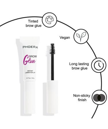 PHOERA Eye Makeup Kit - Dark Brown Eyebrow Pencil Eyeliner & Clear Eyebrow Gel for Perfect Eyebrows - International Shipping Available - Buy Online on GoSupps.com