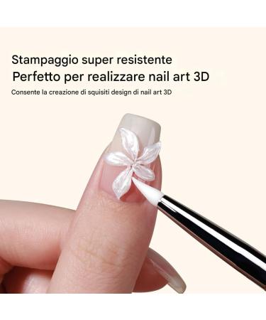 3D Nail Gel - Solid Nail Gel Manufacturer Non-Stick Nail Sculpting White 3D Stamping Nail Sculptures and Easy | Hand-Sculpting Pearl of - Buy Online on GoSupps.com