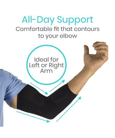 Vive Elbow Compression Sleeve - Golf & Tennis Brace for Tendonitis, Arthritis & Cubital Tunnel - Waterproof Support Wrap for Men & Women (Medium) - Buy Online on GoSupps.com