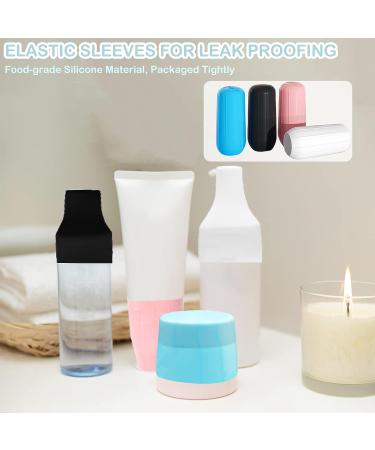 8Pcs Leak Proof Elastic Sleeve Toiletry Covers with Silicone Locks for Travel - Reusable & Colorful Necessities for Women - Buy Online on GoSupps.com