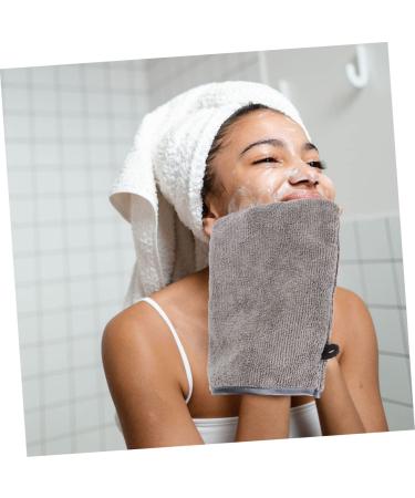 FRCOLOR 9 Pcs Fiber Makeup Remover Gloves - Travel Accessory for Men & Women - Microfiber Mitts for Easy Facial Cleansing - Grey Color - Buy Online on GoSupps.com