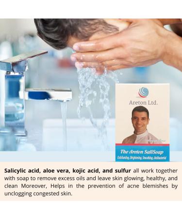 Salicylic Acid Soap with Kojic Acid, Sulphur, Aloe Vera - Pore Exfoliating & Brightening Soap for Softening Skin, Anti-Blemish Cleansing - Purify Pores with Exfoliating Benefits (1 Count) - Buy Online on GoSupps.com