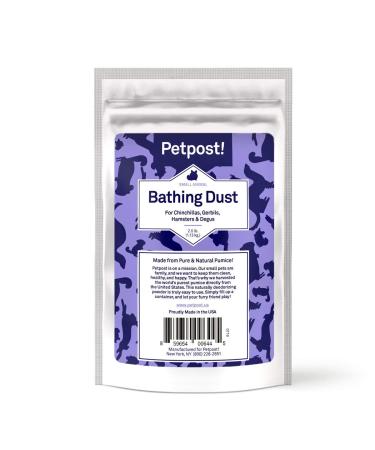 Petpost | Chinchilla Bath Dust for Small Animals - Natural, Pure Cleansing Pumice Sand for Cleaning Degus, Hamsters, & Gerbil 2.5 lb.