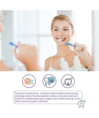 Teeth Whitening Toothpaste Purple Toothpaste Stain Remover Toothpaste Colour Correcting Toothpaste Purple Teeth Whitening Strong Cleaning Power Natural Stain Remover Refreshing (1PC) - Buy Online on GoSupps.com