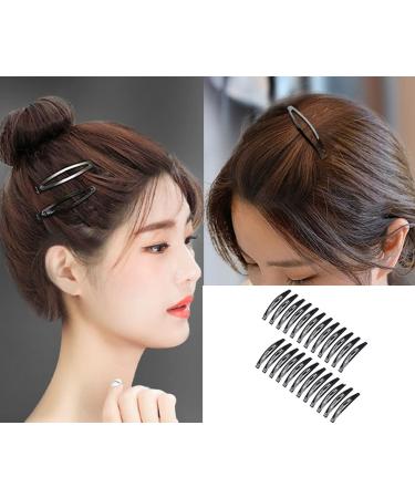 30PCS Black Oval Contour Hair Clips - Metal Snap Hair Barrettes for Women and Girls - Non Slip Hair Accessories for Styling - Buy Online on GoSupps.com