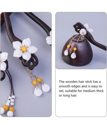 minkissy Antique Flower Hairpin Wedding Hair Clips for Brides Hair Sticks Decorative Hair Forks Barrettes for Hair Wedding Decoration Tiara Chopsticks The Flowers Women's Wooden - Buy Online on GoSupps.com