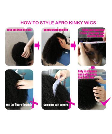 Saga Queen Afro Kinky Curly Clip In Hair Extensions 14 Natural Black - Brazilian Virgin Human Hair - Buy Online on GoSupps.com