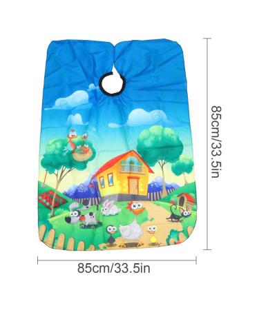Lurrose Kids Haircut Apron - Cartoon Animal Hairdresser Gown & Salon Cape for Children (Blue) - Perfect for Fun & Mess-Free Haircuts - Buy Online on GoSupps.com