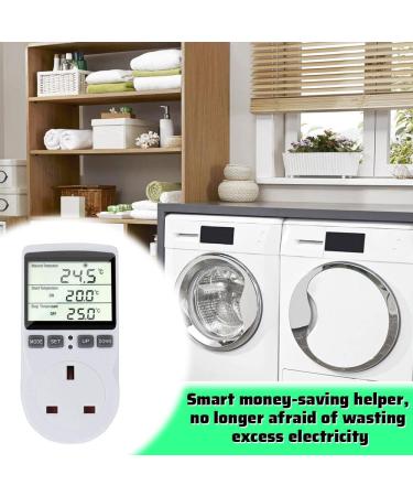 Lotvic Digital Temperature Controller Thermostat Plug Socket with Backlight LCD Screen - Heating Cooling Timer for Homebrew Greenhouse Reptile Terrarium (UK Plug) - Buy Online on GoSupps.com