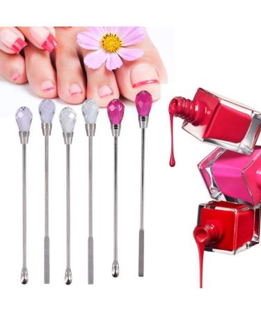2pcs/Set Nail Spatula Gel Pollish Mixing Rod+ Spoon Stick Acrylic Gel Powder Mixer Palette Manicure Tool Set - (Color: Clear) - Buy Online on GoSupps.com