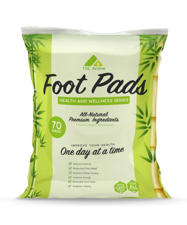 All Natural Ingredients Foot Pads, 70 Pads - Improves Sleep Quality, Relieves Stress and Fatigue, Boosts Energy, Safe and Easy to Use, Highly Effective, Remove Odor Suitable for Everyday Use 70 Count (Pack of 1)
