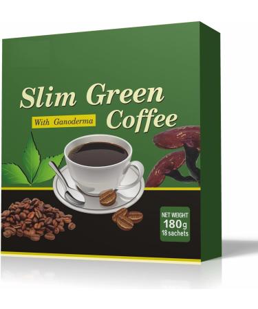  RASPIO Green Slimming Coffee With Ganoderma - 180G Instant Coffee For Weight Management Natural Slimming Blend With Reishi Mushroom Dietary Supplement - Buy Online on GoSupps.com