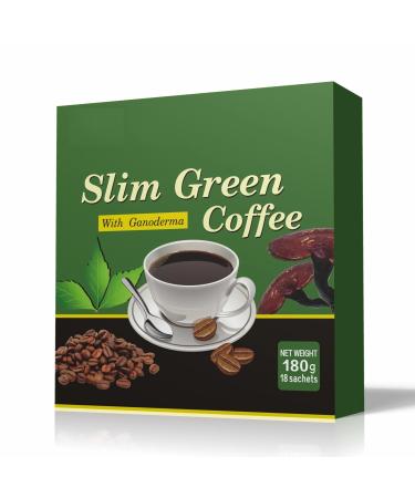 RASPIO Ganoderma Slimming Green Coffee - 180g Instant Coffee for Weight Management Natural Slimming Blend with Reishi Mushroom Dietary Supplement