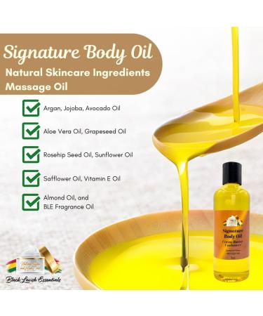 Black Lavish Essentials Cocoa Butter Cashmere Signature Body Oil, 8oz Natural Glow Massage Oil Soft Rejuvinated Skin, Aloe Vera, Vitamin E, Argan, Golden Jojoba, Rosehip, Dry Skin Moisturizer - Buy Online on GoSupps.com