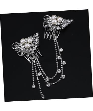 DOITOOL Wedding Hair Clip Hair Accessories for Kids Wedding Bridal Hair Comb Bridal Hair Clip Heart Hair Clip Korean Hair Clips Bridal Hair Accessories Hair Pin Headgear Crystal Child - Buy Online on GoSupps.com