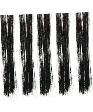 Didiseaon 1pc Extensions Glitter Hair Extensions Color Wig Wigs Colored Ladies Wigs Sparkle Hair Extensions Colorful Wigs Womens Wigs Tinsel Hair Extensions M Black - Buy Online on GoSupps.com