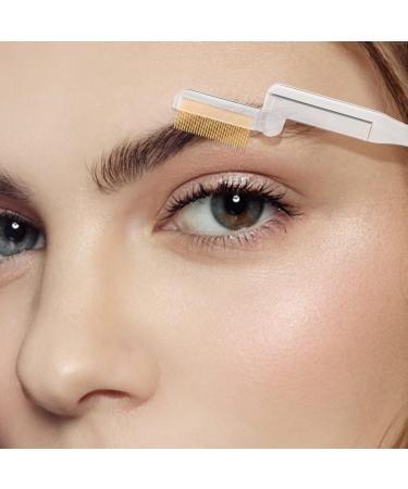 Folding Metal Teeth Eyelash Separator Comb - 2PCS Clear Fine Lash Comb for Eyelash Lift and Brow Waxing - Buy Online on GoSupps.com