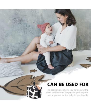 Lurrose Baby Pacifier Case - Waterproof PU Hanging Storage Bag for Pacifiers - Black - Buy Online on GoSupps.com