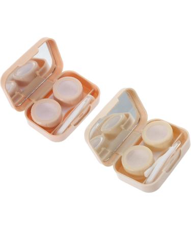 Solustrie Colored Contact Lens Case - 3 Pack Cosmetic Container for Travel - Compact & Stylish 6.20x4.20x2.20cm - Buy Online on GoSupps.com