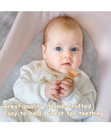 Fvntuey Baby Shower Gifts Set - Newborn Blanket, Baby Lovey, Wooden Rattle Toy, Funny Bibs, Socks & Greeting Card - Baby Boy Gift Basket with Neutral Fox Design - Buy Online on GoSupps.com