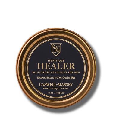 Caswell-Massey Healer All-Purpose Salve Soothing Hand Cream with Beeswax & Orange Cedarwood & Rosewood Oils For Hands Cuticles & Lips 1.5 Oz