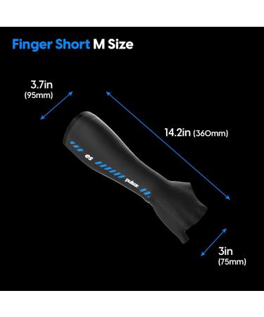 Pulsar eS ARM Sleeve - Enhance Focus Reduce Fatigue & Friction Black (Medium Short Finger) - International Shipping Available - Buy Online on GoSupps.com