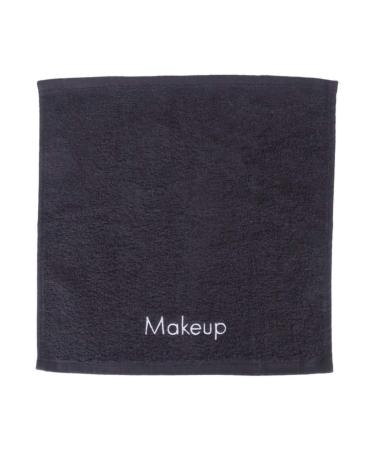 Embroidered Black Makeup Washcloth Set - 6 Pack, 13X13 - 100% Cotton - Buy Online on GoSupps.com