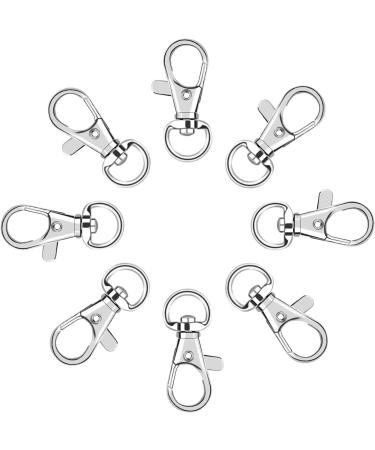 Metal Swivel Clasps Lanyard Snap Hook - 120pcs Lobster Claw Clasp for Keychain Crafts (Silver) - Buy Online on GoSupps.com