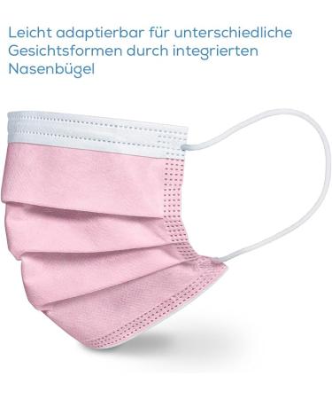 Buy Beurer MM 15 OP Mask Type IIR - 3-Layer Medical Face Mask (Pink 20 Pack) | EU Made Protects Against Droplets & Microorganisms | Fast International Shipping - Buy Online on GoSupps.com