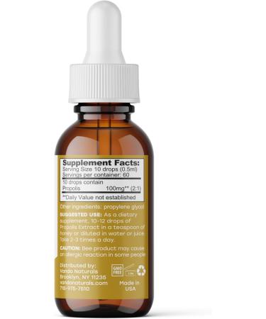 Buy Alcohol-Free Propolis Tincture 1 fl. oz - Natural Immune Support | International Shipping Available - Buy Online on GoSupps.com