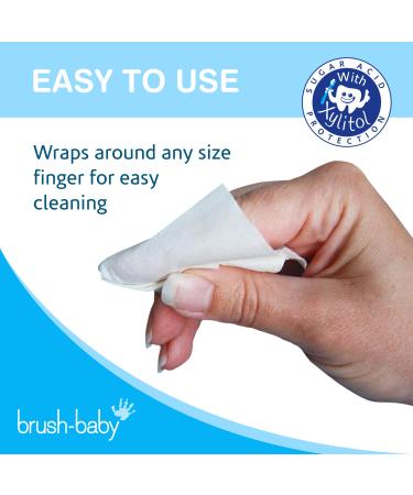 Brush Baby Teething Relief Dental Wipes for Ages 0-Toddler - 28 Finger Wipes - Prevent Teething Pain & Tooth Decay - Pack of 1 - Buy Online on GoSupps.com