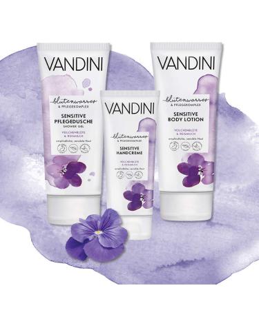 Vandini Sensitive Hand Cream for Women | Violet Blossom & Rice Milk | Vegan Paraben-Free Silicone-Free | Intensive Care for Sensitive Skin (75ml) - Buy Online on GoSupps.com