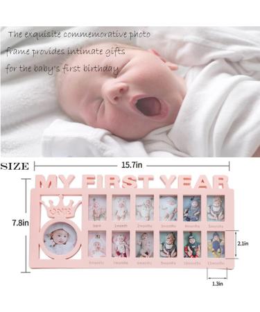 My First Year Baby Photo Frame - Baby Hand and Footprint Kit for New Mums and Dads - 1-12 Months Album and Keepsake Frame - Blue - Buy Online on GoSupps.com