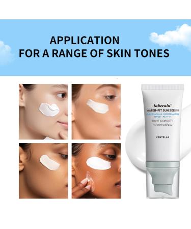 Centella Sunscreen SPF 50 Face Sun Screen Long-Lasting Protection Cen-tella Madagascar Sunscreen NO White Cast - Dry Oily Skincare Moisturizing Non-Sticky Centella Water-Fit Sun Serum for All Skin Blue - Buy Online on GoSupps.com