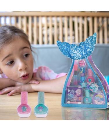 Townley Girl Mermaid Makeup Set for Kids | Makeup Kit Includes Lip Gloss Nail Polish a Mermaid Tail Bag & More | Birthday Gifts for Ages 3 & above - Buy Online on GoSupps.com