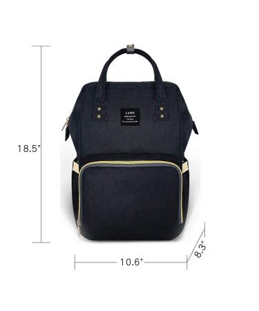Ticent Diaper Bag Backpack - Large Multifunction Maternity Nappy Bag with Stroller Straps, Waterproof & Stylish Black - Buy Online on GoSupps.com