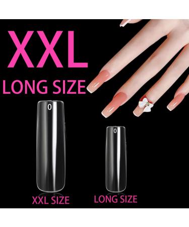 Extra Long Square Nail Tips -600 Pcs XXL Clear Long Press On Nail Tips WOWITIS Full Cover Nail Tips Straight Tapered Square Acrylic Nail Tips XXL Fake Nail Tips for Women with Extra Long Square Nail Tips -600 Pcs XXL Clear Long Press On Nail Tips WOWITIS Full Cover Nail Tips Straight Tapered Square Acrylic Nail Tips XXL Fake Nail Tips for Women with