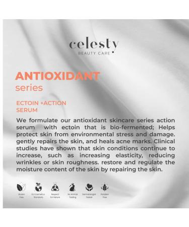 Celesty Beauty Antioxidat Face Cream Ectoin-Powered Anti-Aging Serum for Wrinkles & Fine Lines Moisturizer Skin Repair Even Skin Tone Vitamin E & A Plankton Extract Hydrating Serum - Buy Online on GoSupps.com