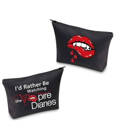 TSOTMO TV Show Inspired Gift "I'd Rather Be Watching TV" Tote Bag TV Show Fandom Gift Vampire Bag Medium