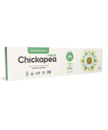 Chickpea Pasta with Greens High Protein Organic Spaghetti by Chickapea Lentil Kale and Spinach Pasta Gluten Free Plant Based Non GMO Lower Carb Vegan Pasta 8 oz (Pack of 6) Spaghetti 8 Ounce (Pack of 6)