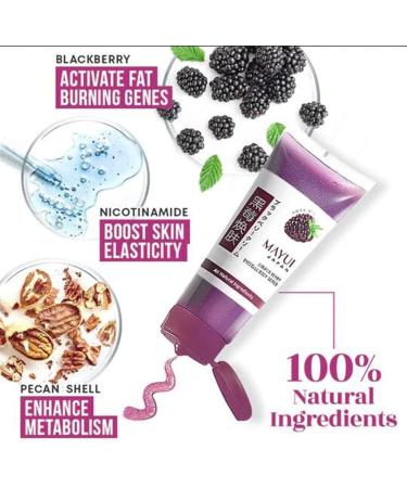 Blackberry Rejuvenating Exfoliating Scrub Organic Exfoliating Body Scrub Niacinamide Deep Cleansing Moisturizing Bath Scrub (200ml+60ml) - Buy Online on GoSupps.com