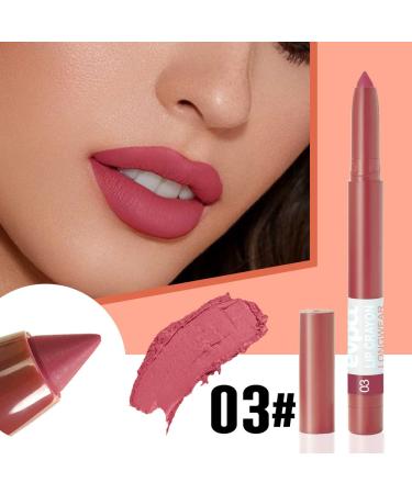 EVPCT 3Pcs Matte Lipstick & Lip Liner Set, Waterproof & Long Lasting 24 Hours - Pink, Nude, Purple Shades - Includes Sharpener - 3 Count - Buy Online on GoSupps.com